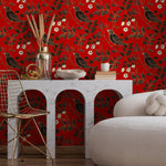 Botanical Birds Wallpaper - A924 - WallTrend