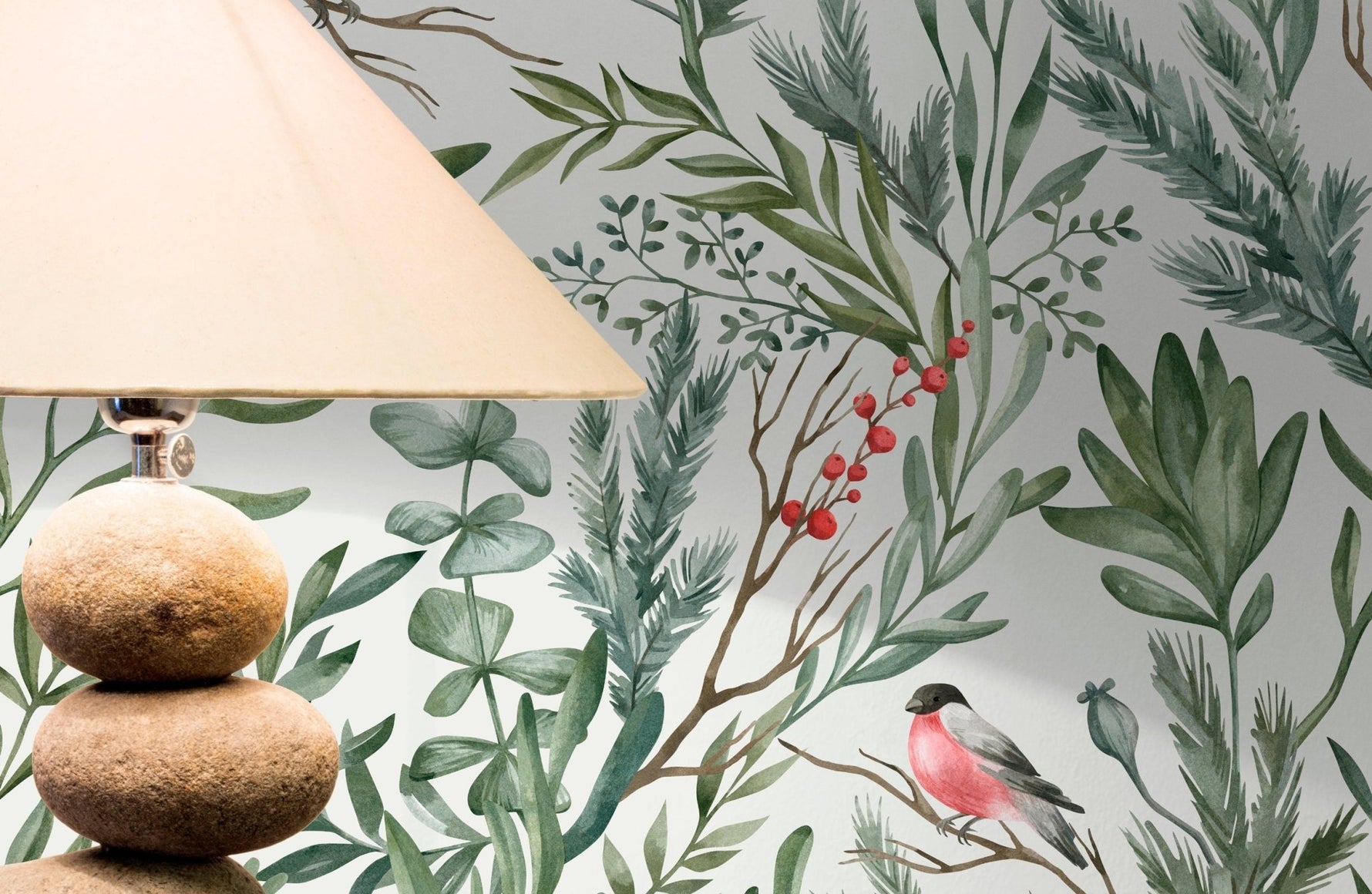 Botanical Birds Wallpaper - C252 - WallTrend