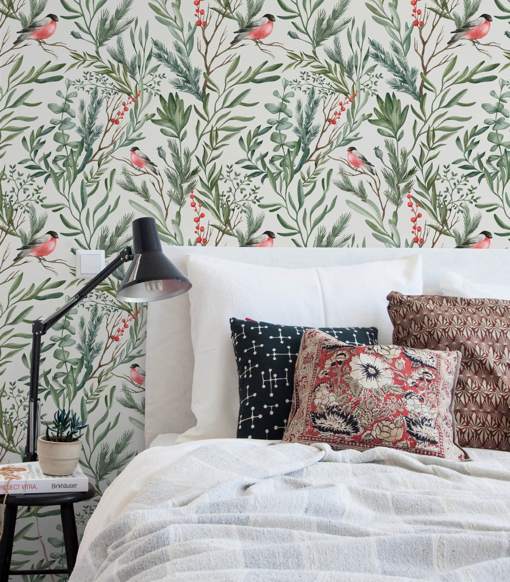 Botanical Birds Wallpaper - C252 - WallTrend