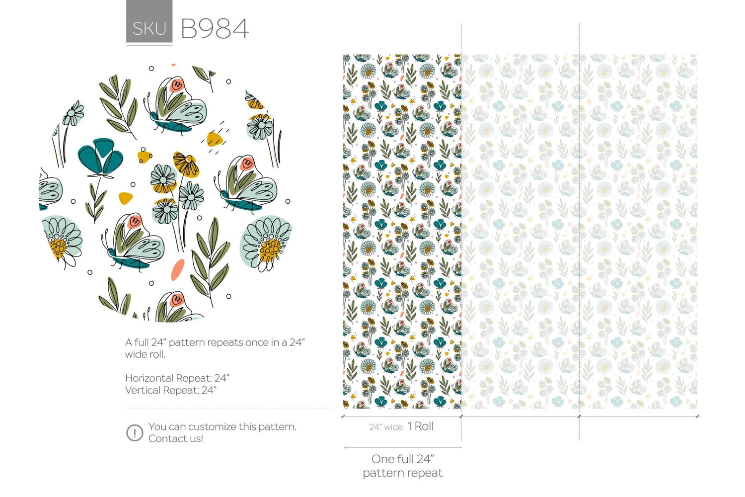 Botanical Bliss Wallpaper - B984 - WallTrend