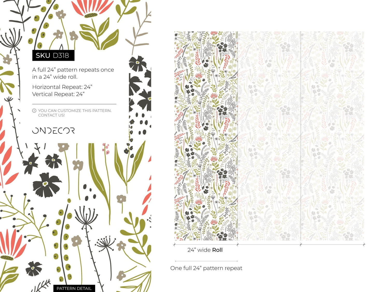 Botanical Bliss Wallpaper - D318 - WallTrend