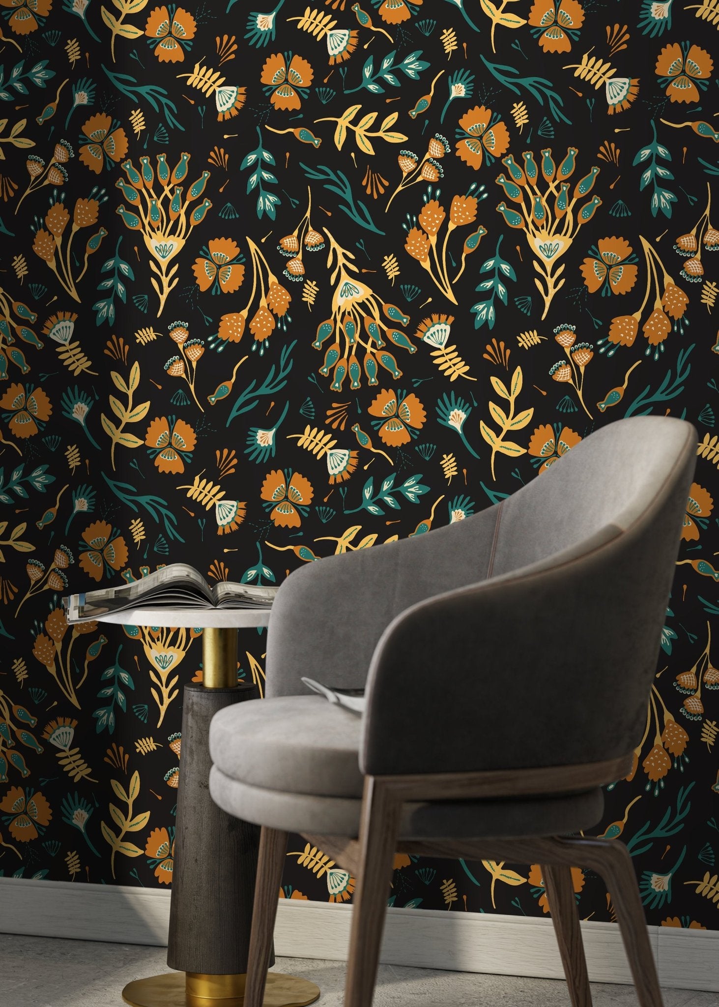 Botanical Bliss Wallpaper - D360 - WallTrend