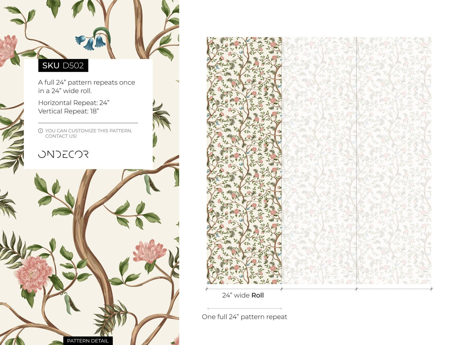 Botanical Blooms Wallpaper - D502 - WallTrend