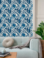 Botanical Blue Elegance Wallpaper - C227 - WallTrend