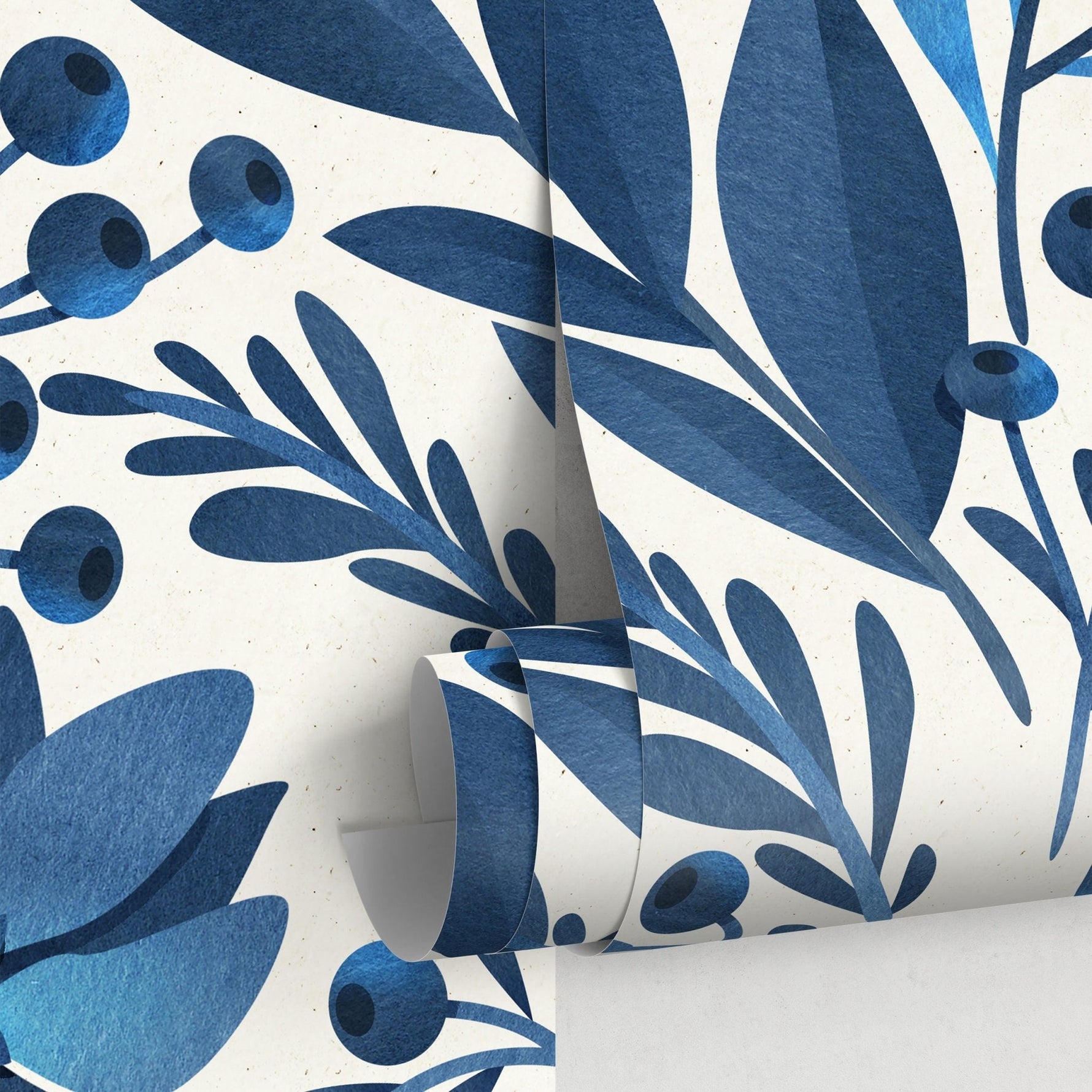 Botanical Blueberry Wallpaper - A371 - WallTrend