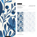 Botanical Blueberry Wallpaper - A371 - WallTrend