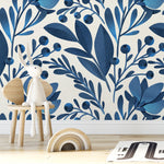 Botanical Blueberry Wallpaper - A371 - WallTrend