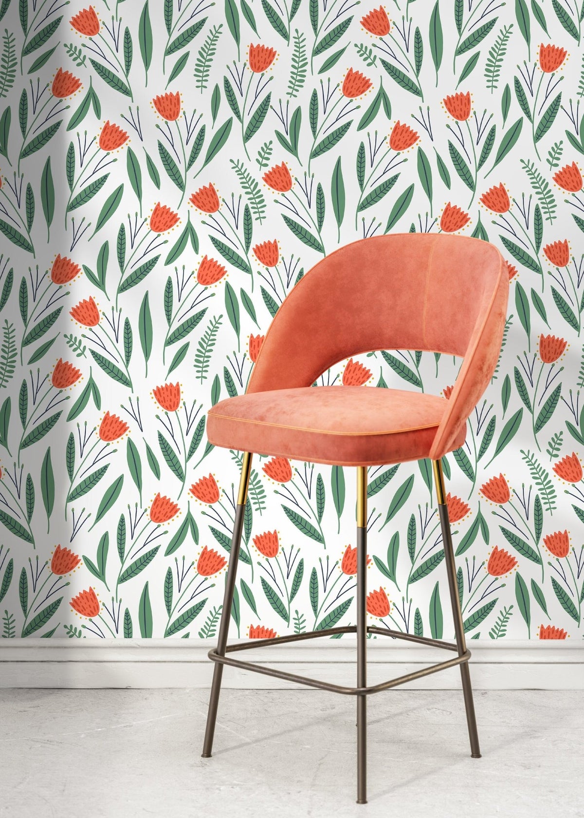 Botanical Breeze Wallpaper - D387 - WallTrend