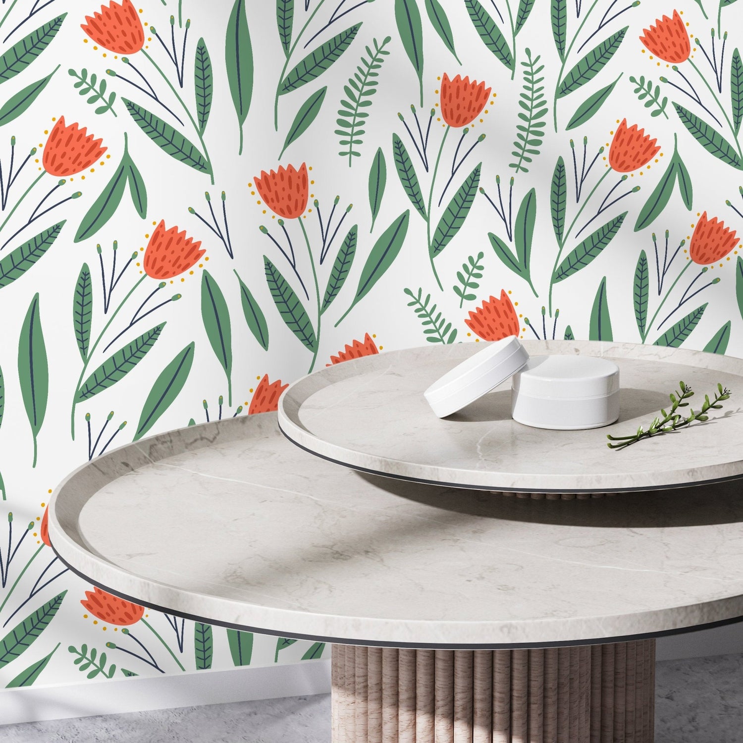 Botanical Breeze Wallpaper - D387 - WallTrend