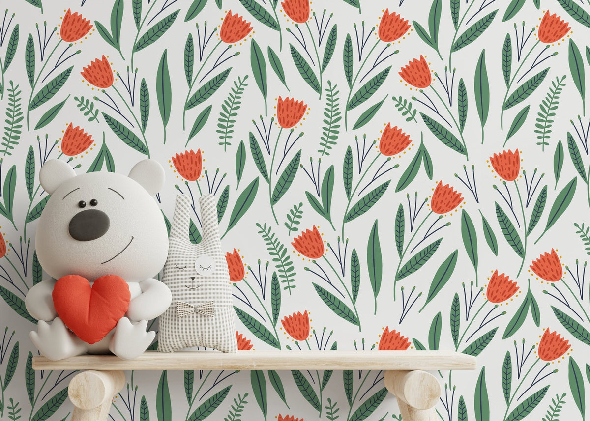 Botanical Breeze Wallpaper - D387 - WallTrend