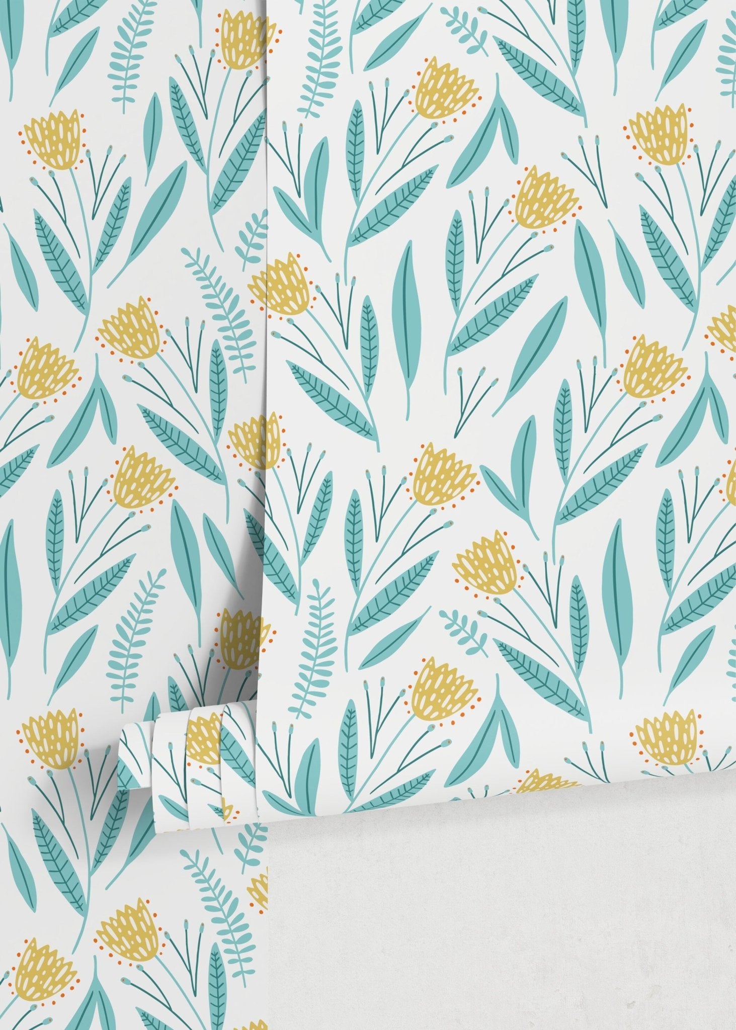 Botanical Breeze Wallpaper - D389 - WallTrend