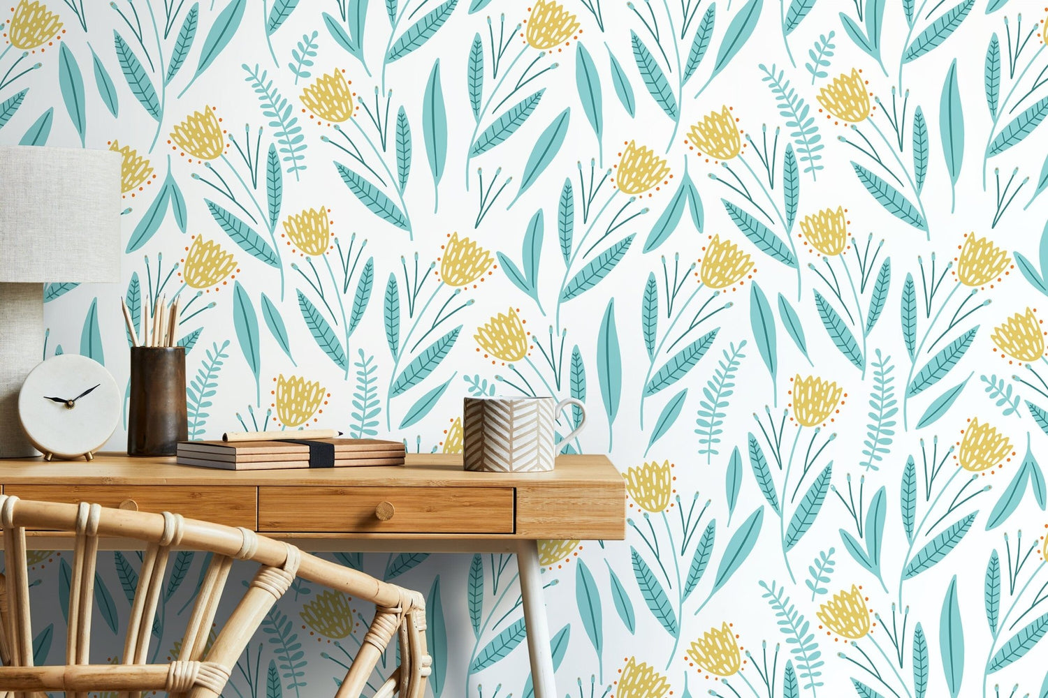 Botanical Breeze Wallpaper - D389 - WallTrend