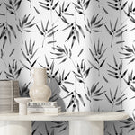 Botanical Charcoal Elegance Wallpaper - B057 - WallTrend