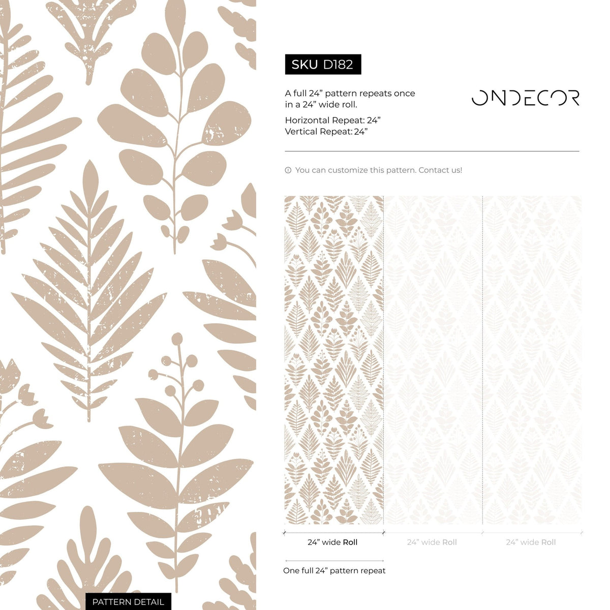 Botanical Charm Wallpaper - D182 - WallTrend