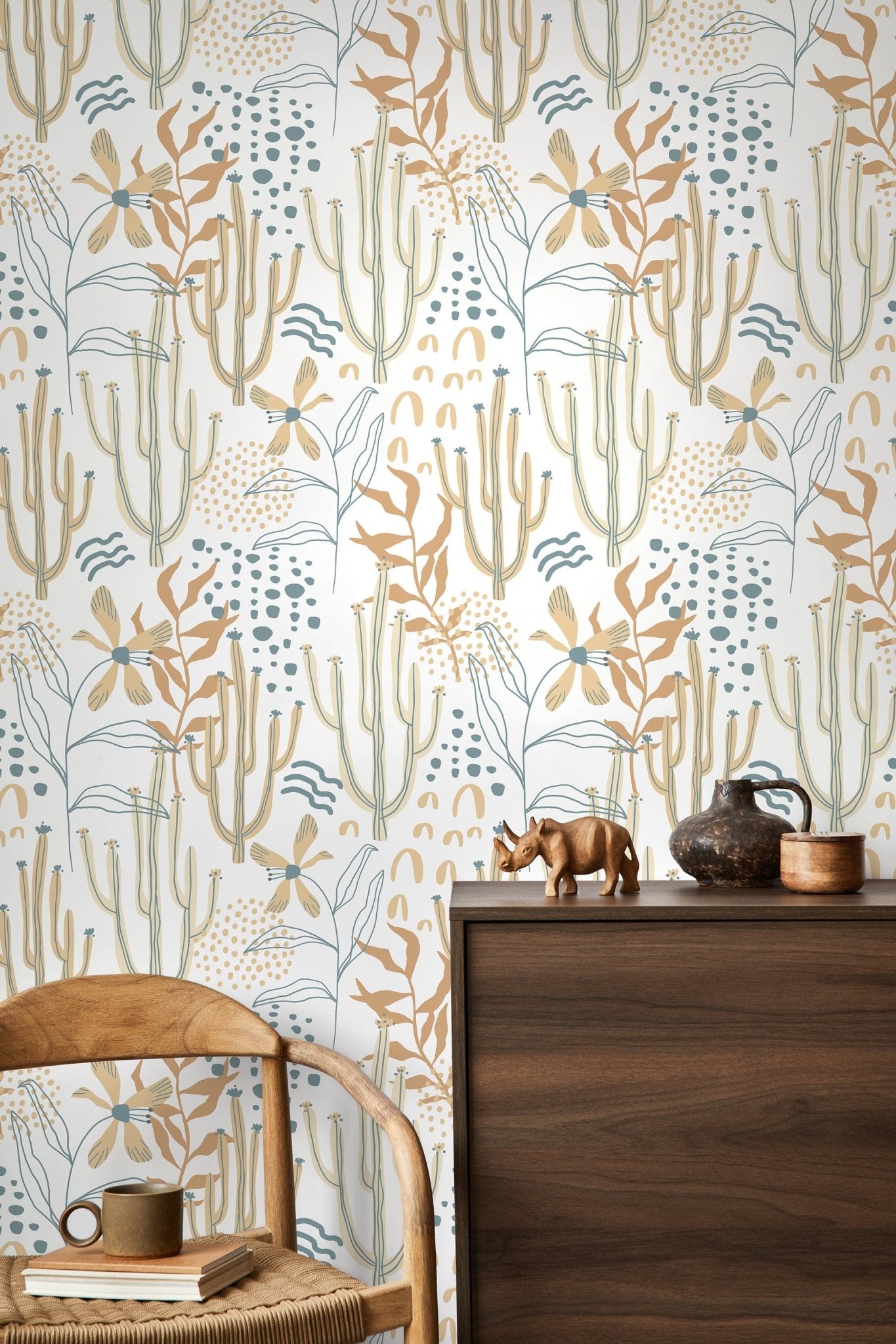 Botanical Desert Blooms Wallpaper - D314 - WallTrend