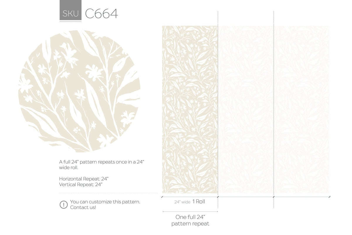 Botanical Elegance Wallpaper - C664 - WallTrend