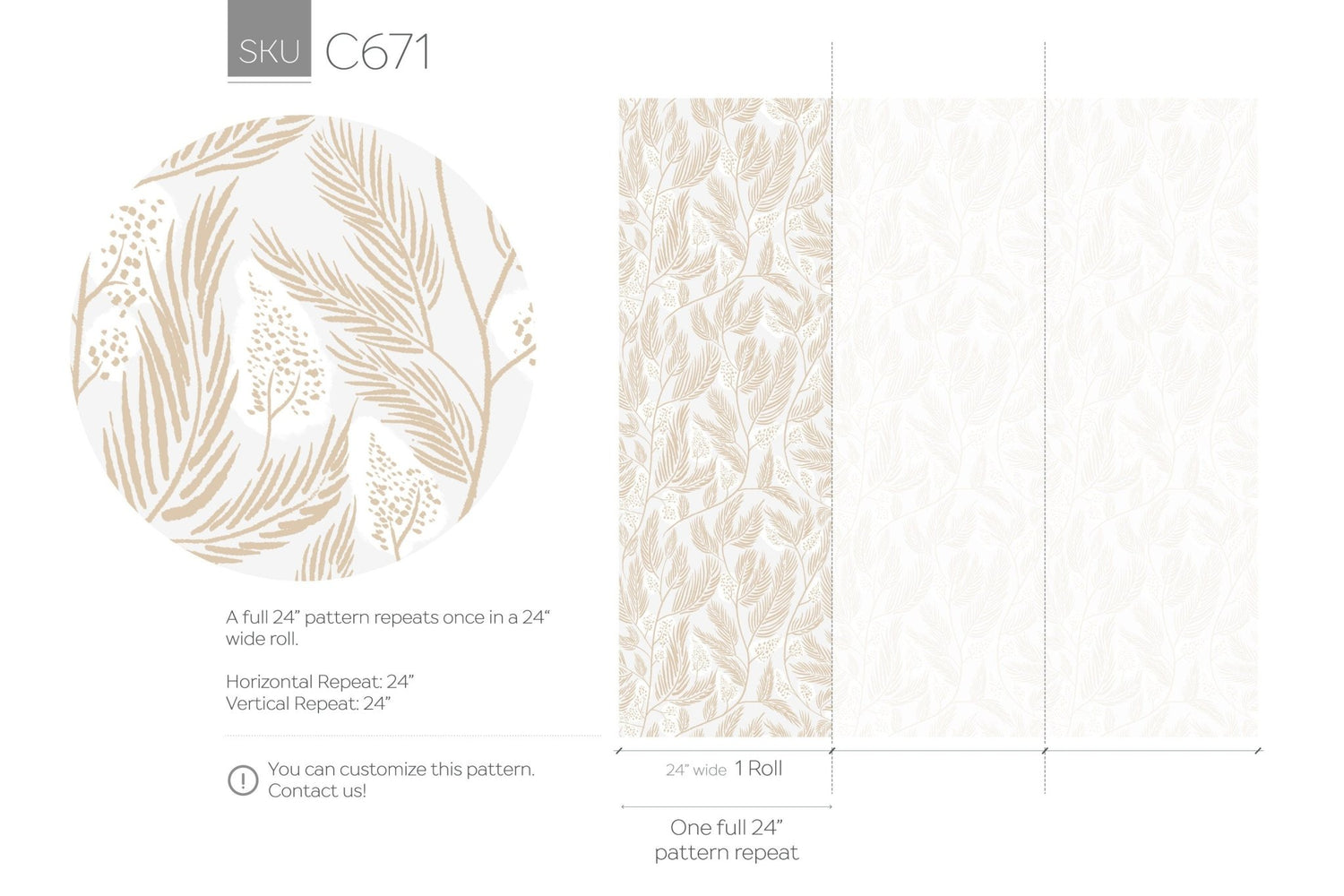 Botanical Elegance Wallpaper - C671 - WallTrend