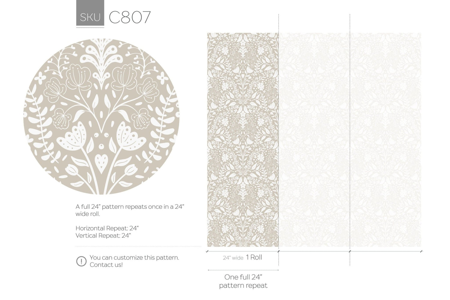 Botanical Elegance Wallpaper - C807 - WallTrend