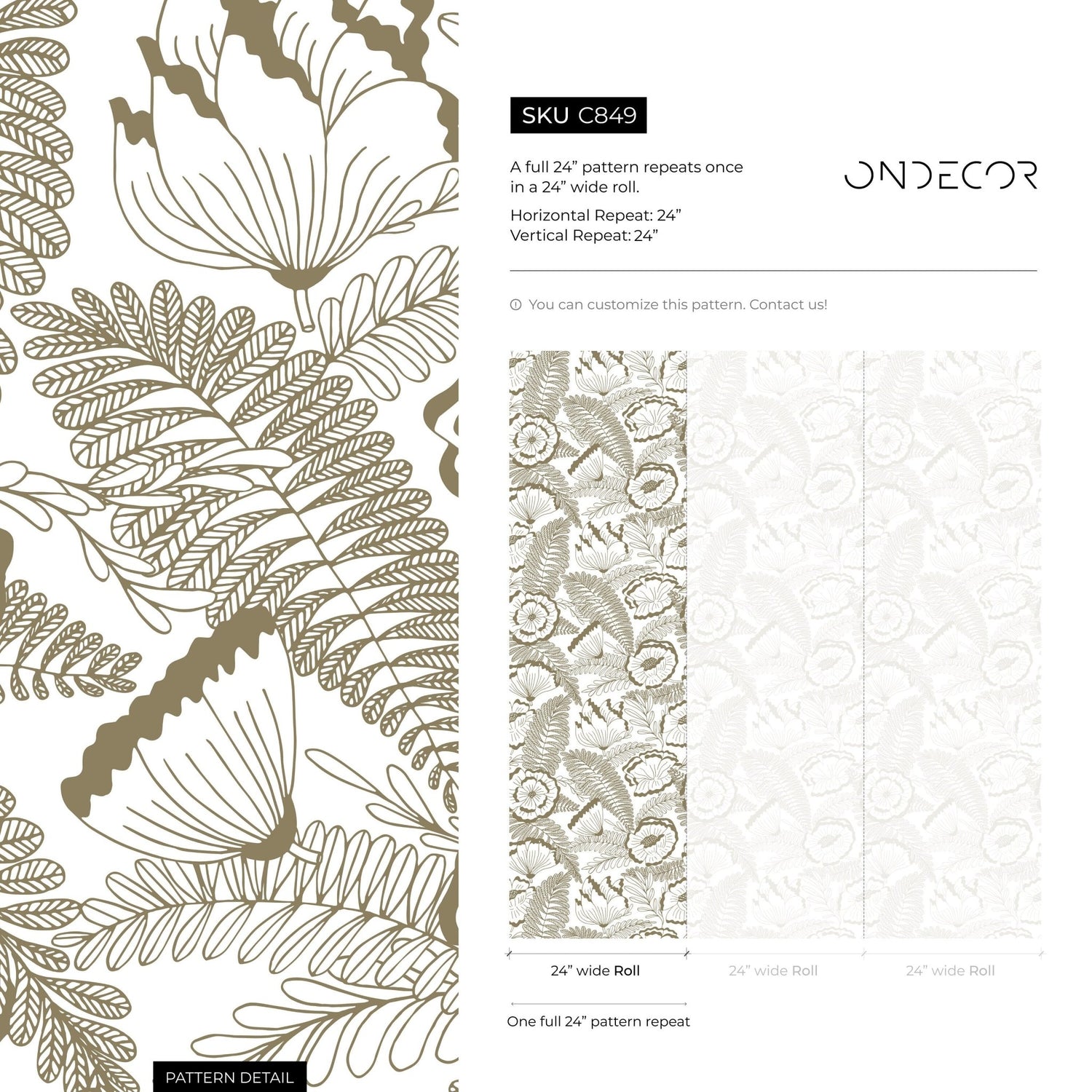 Botanical Elegance Wallpaper - C849 - WallTrend