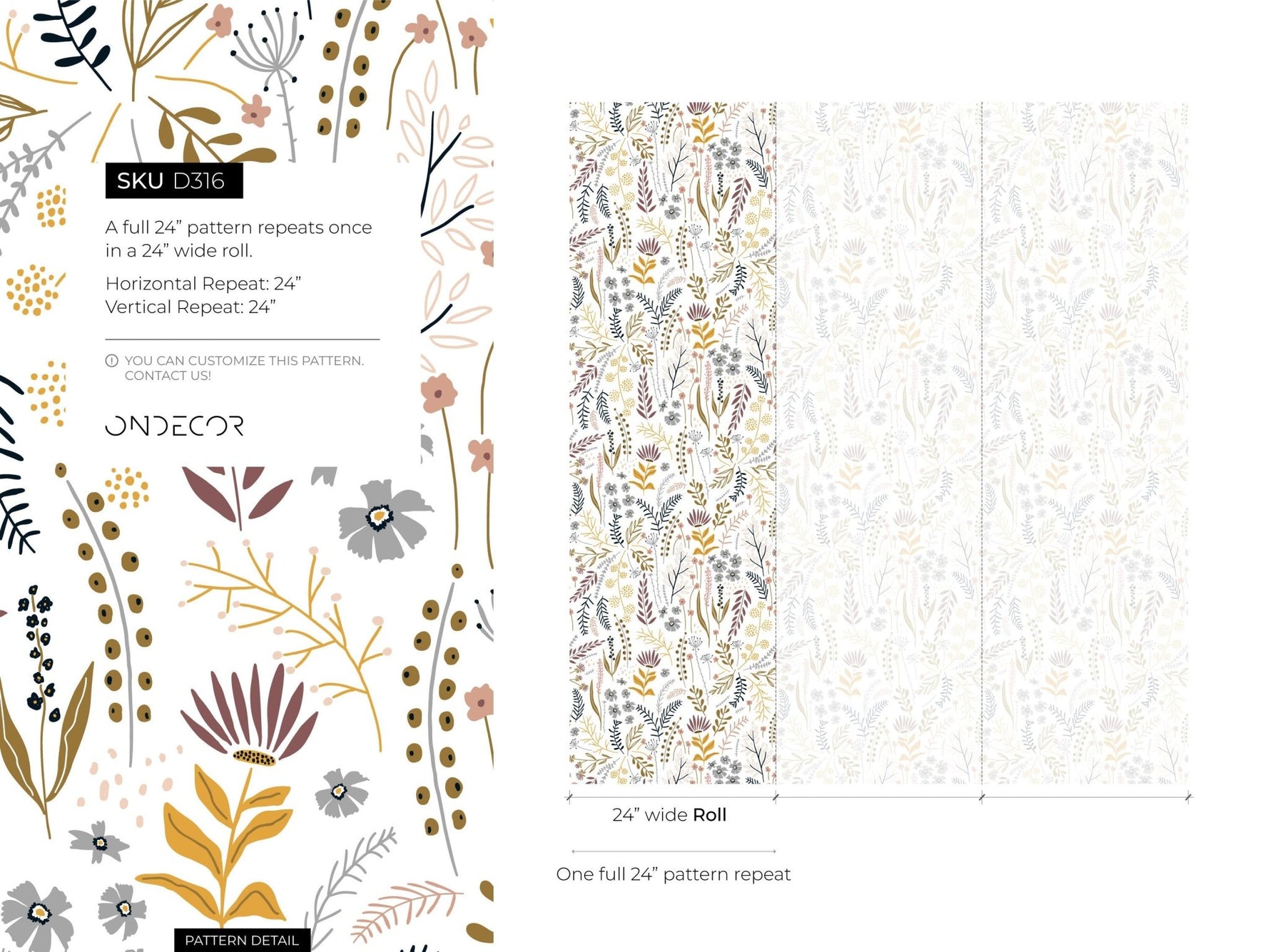 Botanical Elegance Wallpaper - D316 - WallTrend