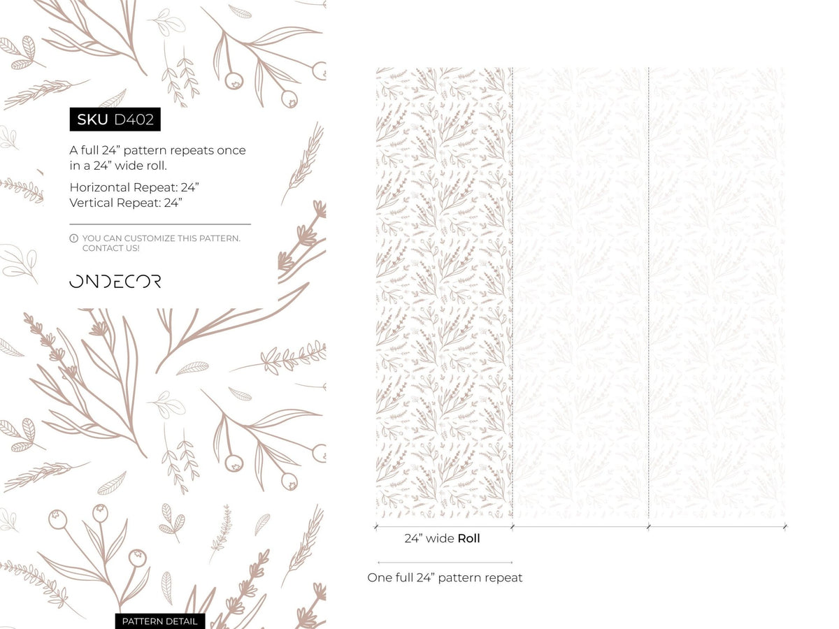 Botanical Elegance Wallpaper - D402 - WallTrend