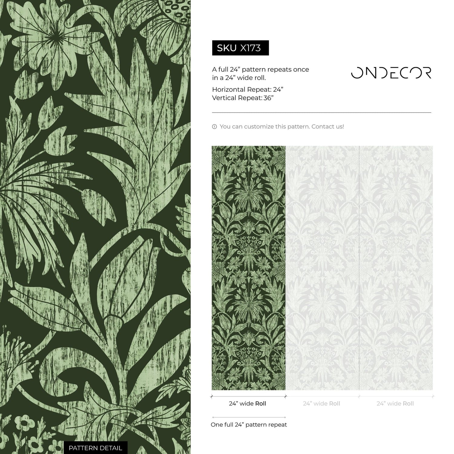 Botanical Elegance Wallpaper - SKU X173 - WallTrend