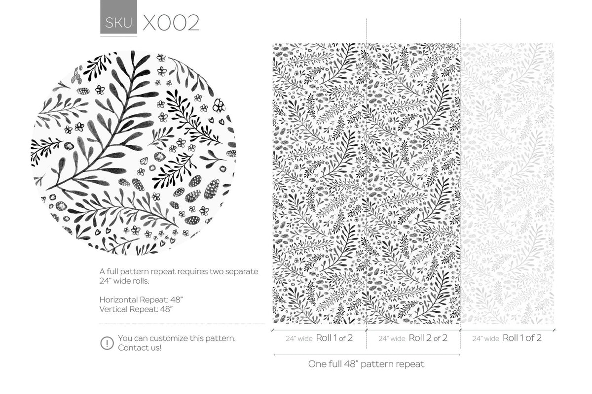 Botanical Elegance Wallpaper - X002 - WallTrend