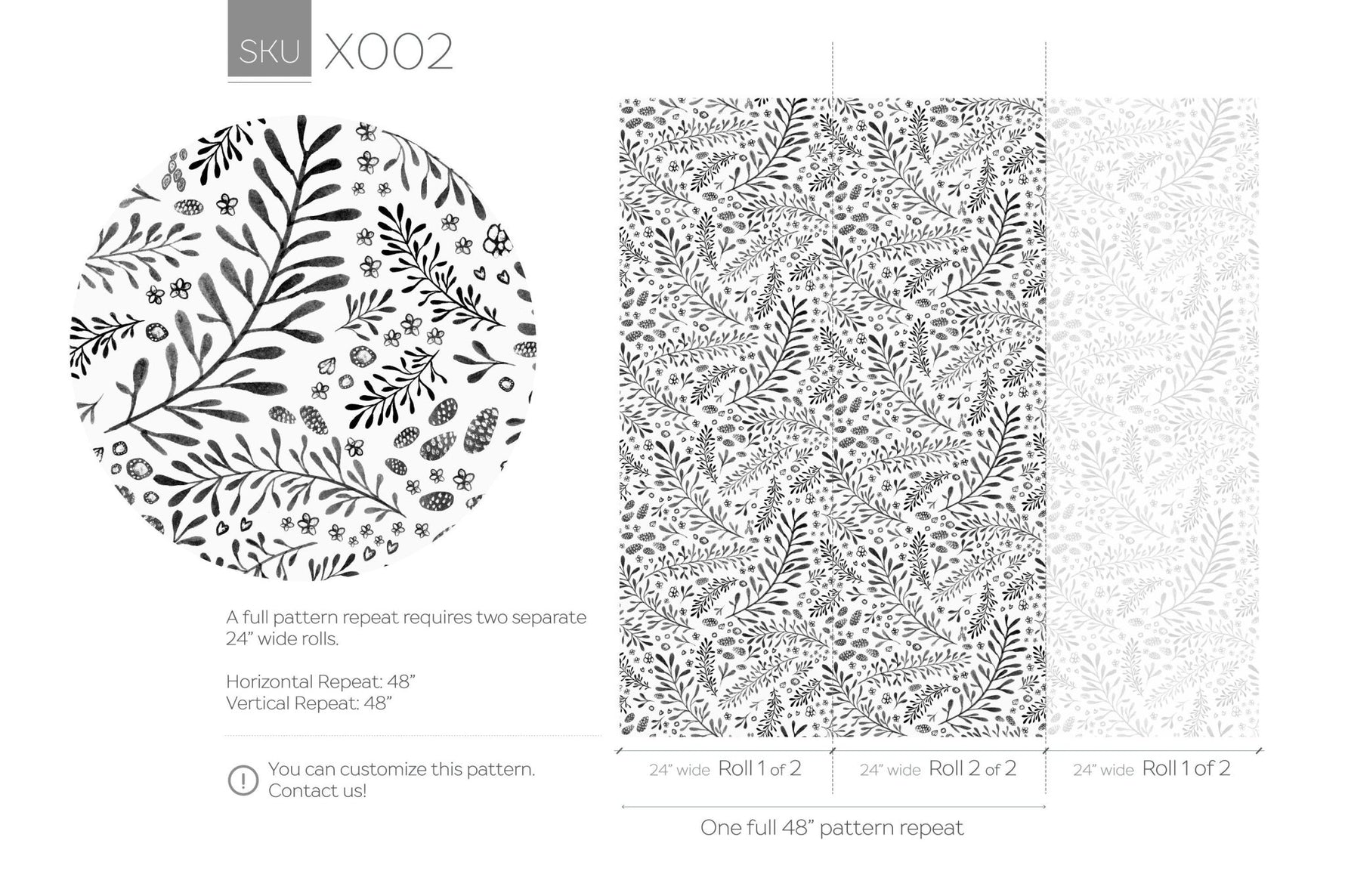 Botanical Elegance Wallpaper - X002 - WallTrend
