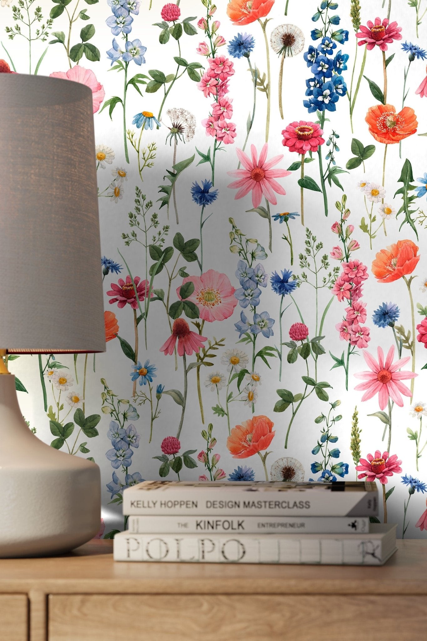 Botanical Flowers Garden Wallpaper / Peel and Stick Wallpaper Removable Wallpaper Home Decor Wall Art Wall Decor Room Decor - C802 - WallTrend