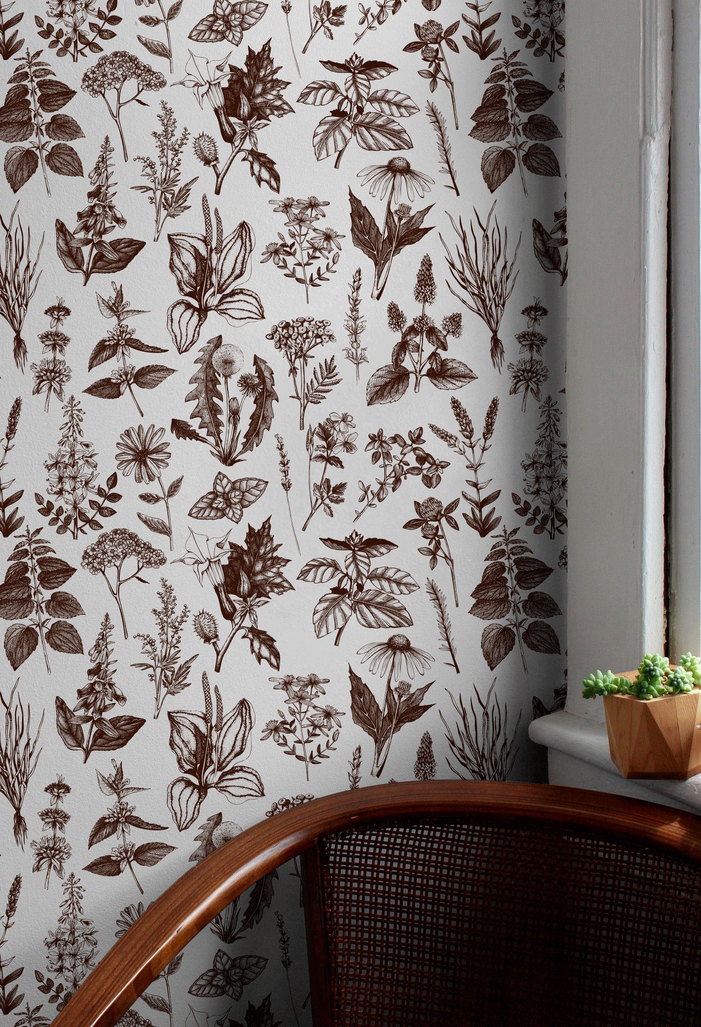 Botanical Illustration Wallpaper - C024 - WallTrend