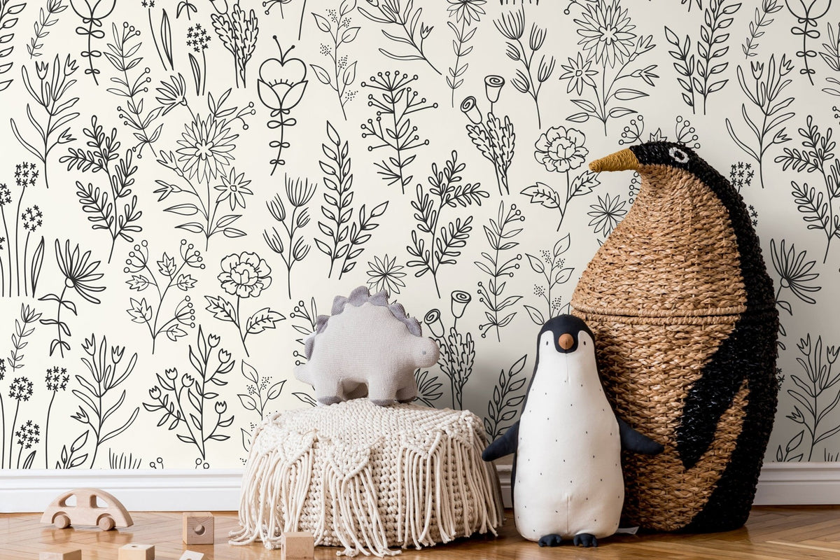 Botanical Illustration Wallpaper - D234 - WallTrend