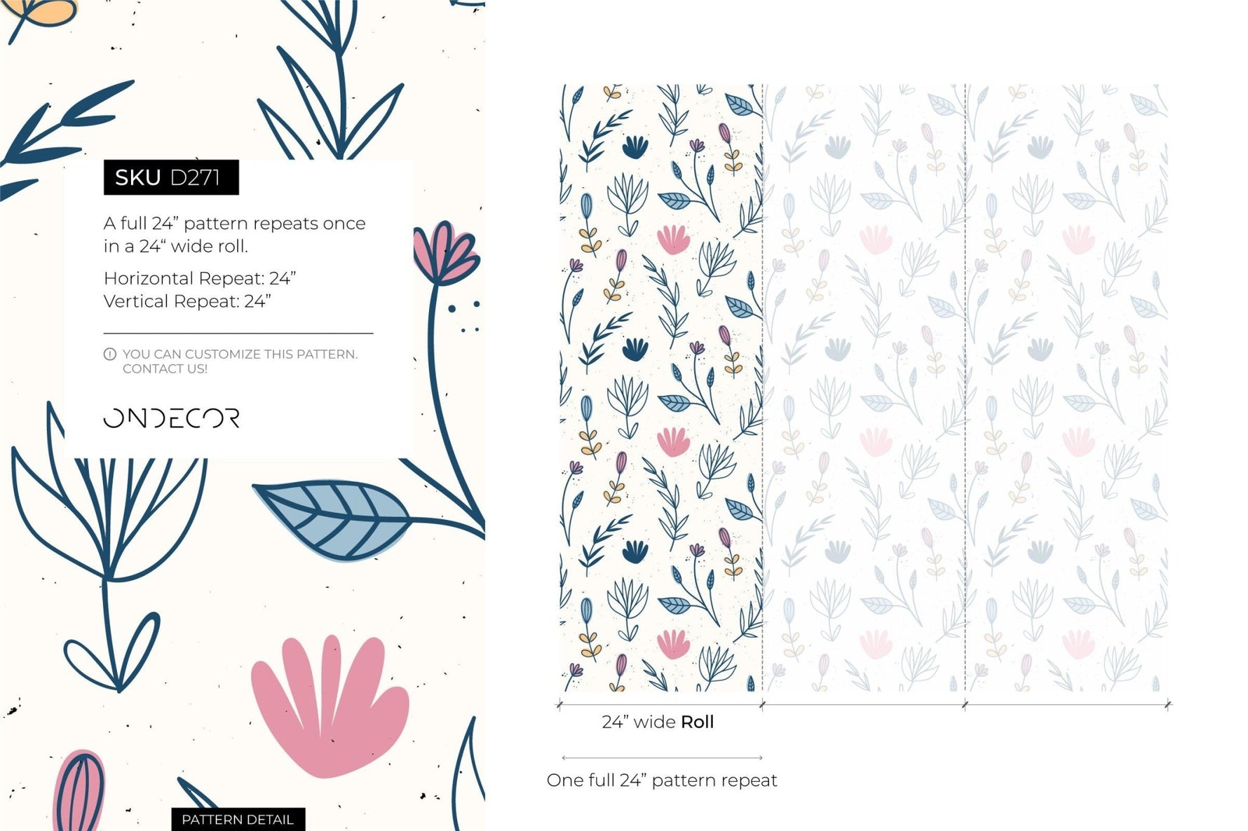 Botanical Illustration Wallpaper - D271 - WallTrend