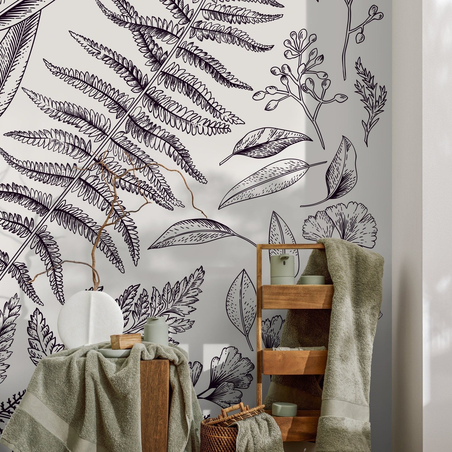 Botanical Illustrations Wallpaper - C041 - WallTrend