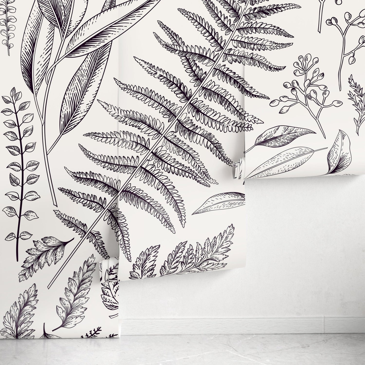 Botanical Illustrations Wallpaper - C041 - WallTrend