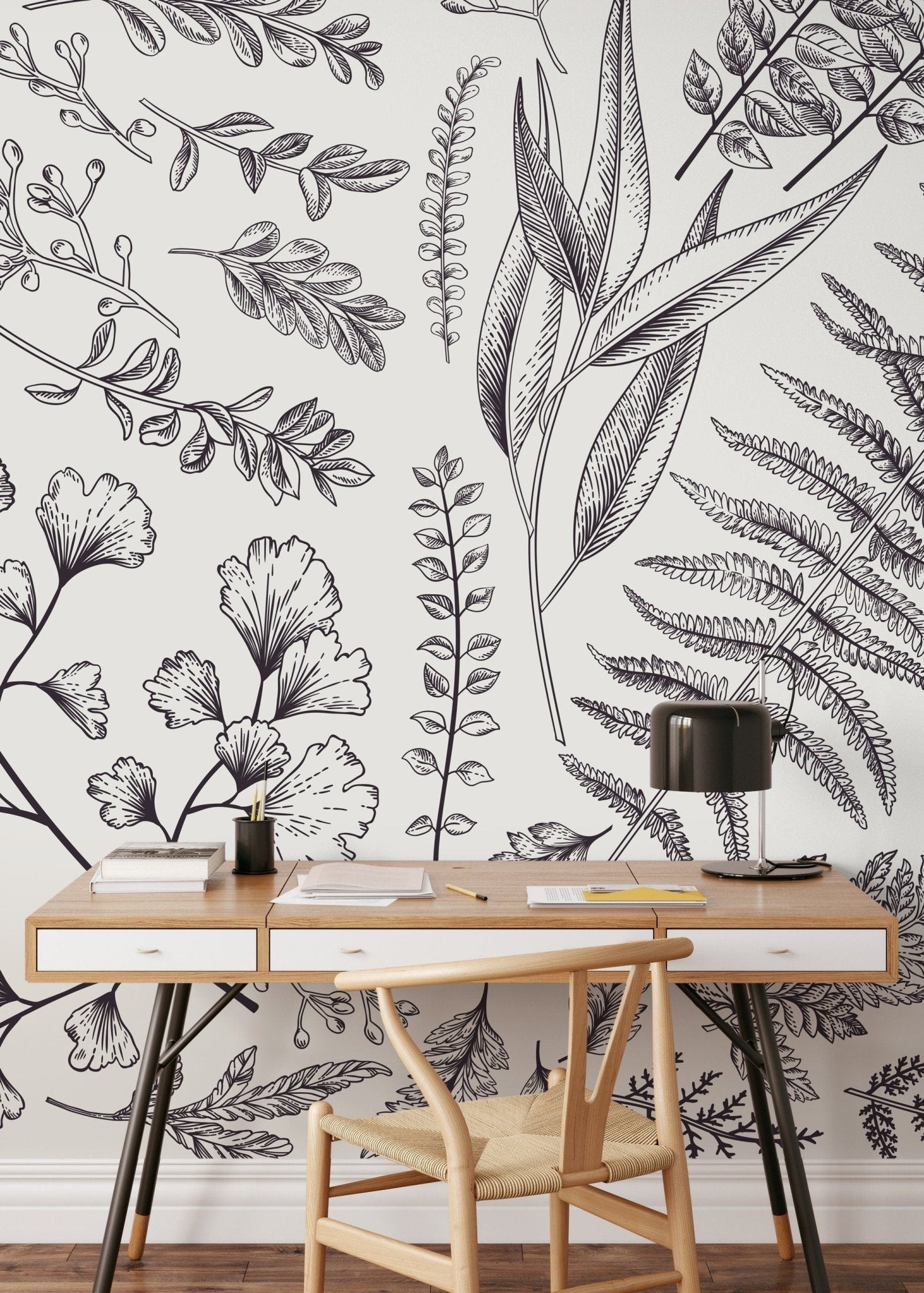 Botanical Illustrations Wallpaper - C042 - WallTrend