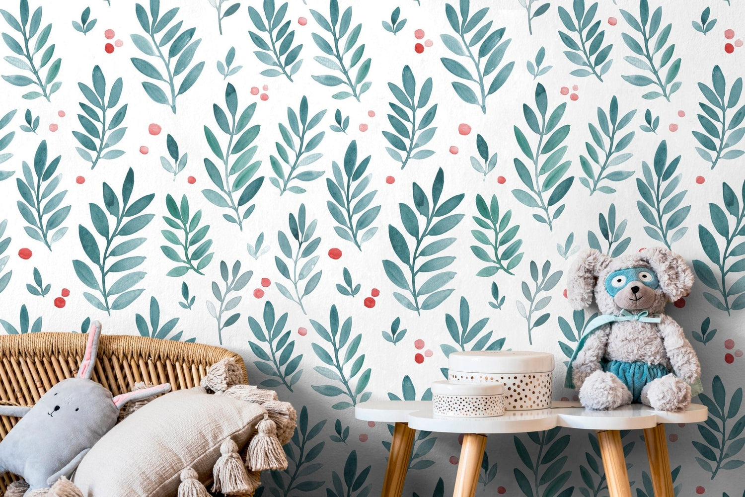 Botanical Leaf Harmony Wallpaper - B082 - WallTrend