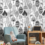 Botanical Leaf Illustration Wallpaper - A411 - WallTrend