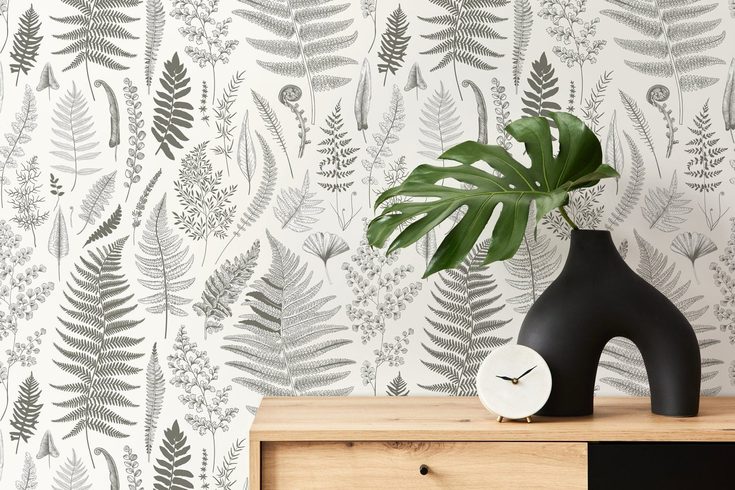 Botanical Leaf Impressions Wallpaper - D066 - WallTrend