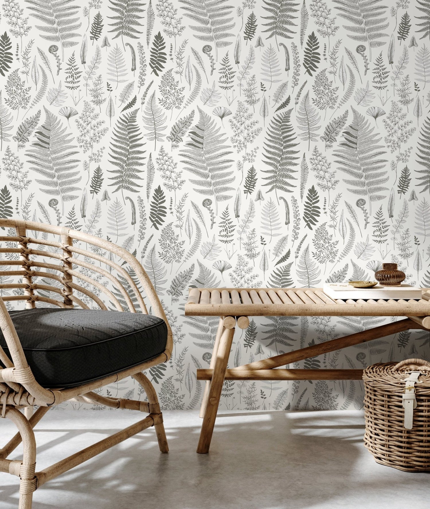 Botanical Leaf Impressions Wallpaper - D066 - WallTrend