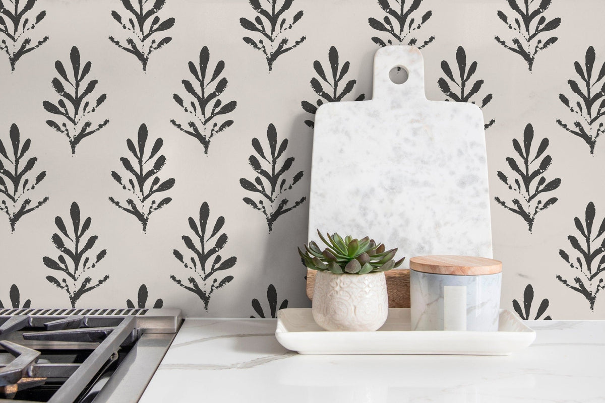 Botanical Leaf Impressions Wallpaper - X004 - WallTrend