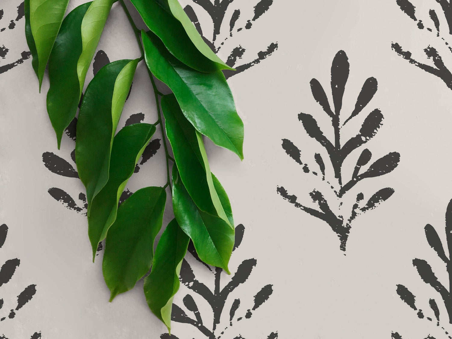 Botanical Leaf Impressions Wallpaper - X004 - WallTrend