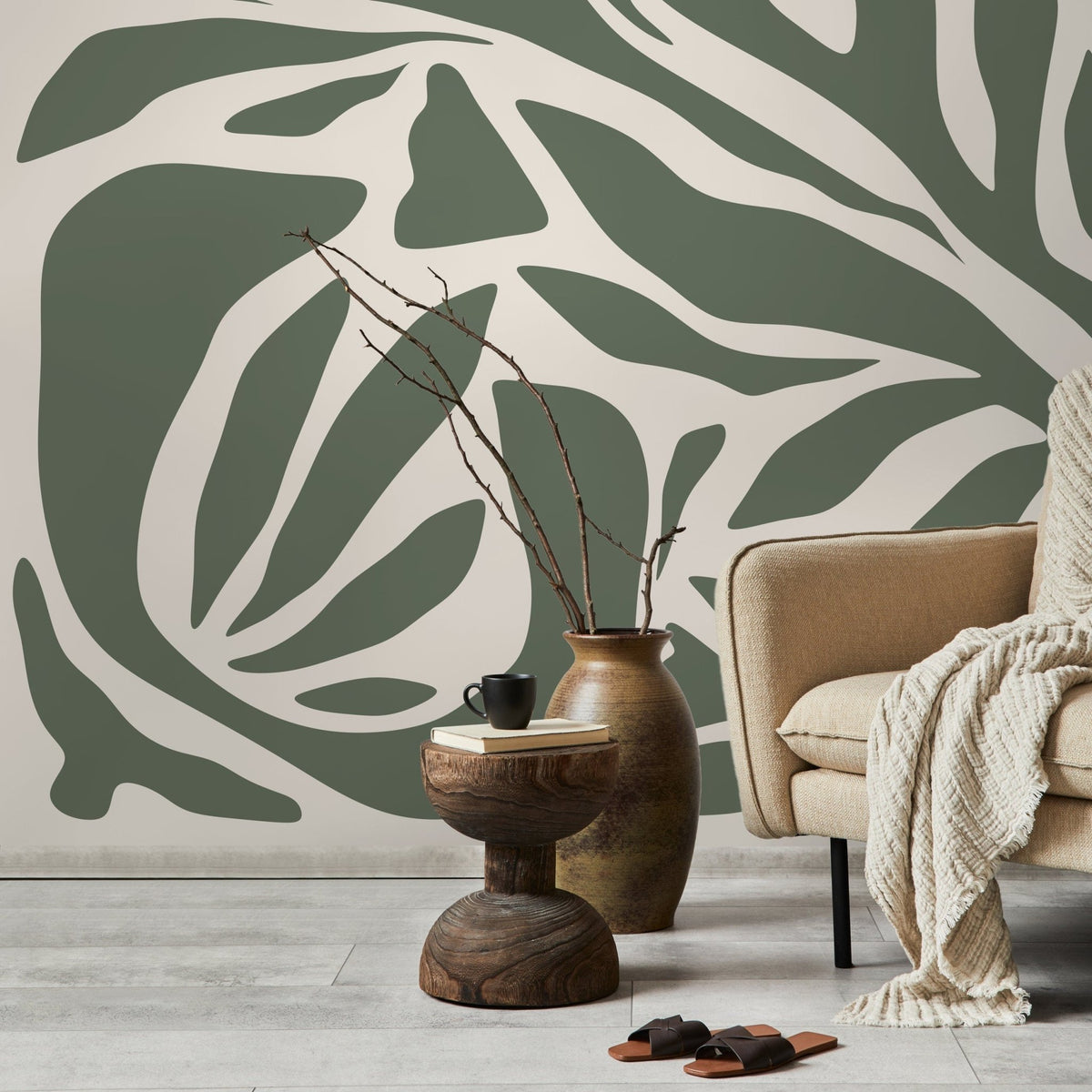 Botanical Leaf Patterns Wallpaper - D691 - WallTrend