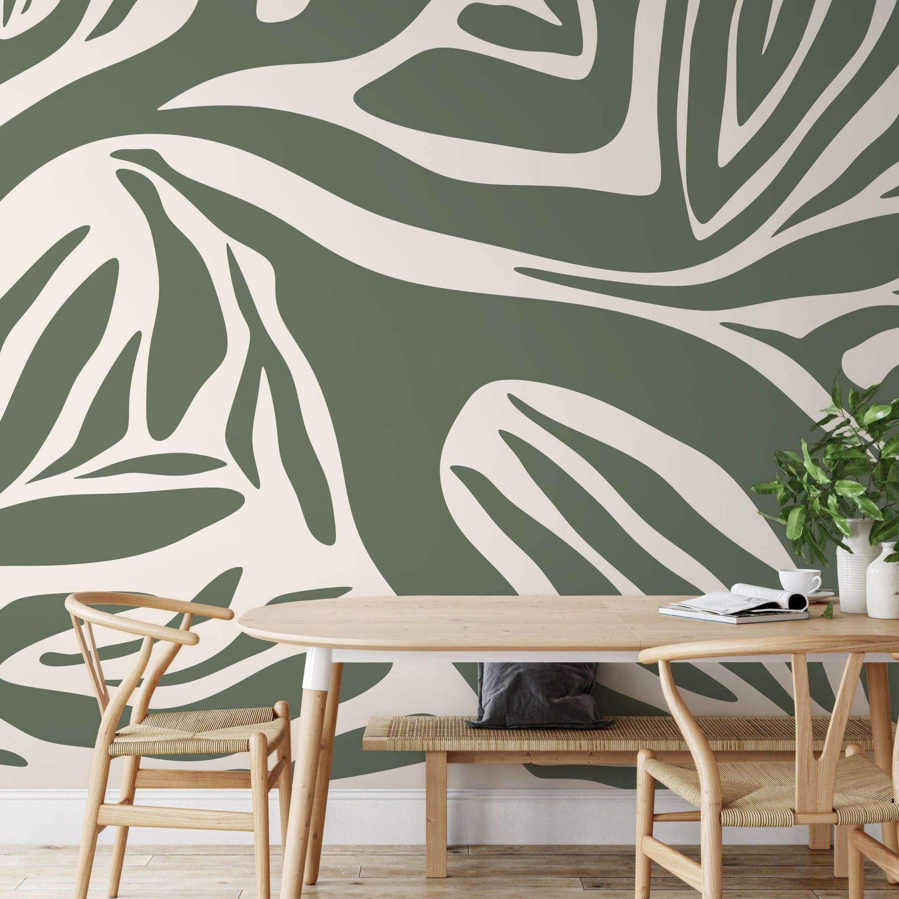 Botanical Leaf Patterns Wallpaper - D691 - WallTrend