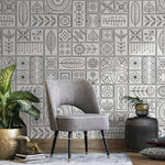 Botanical Line Art Wallpaper - A236 - WallTrend