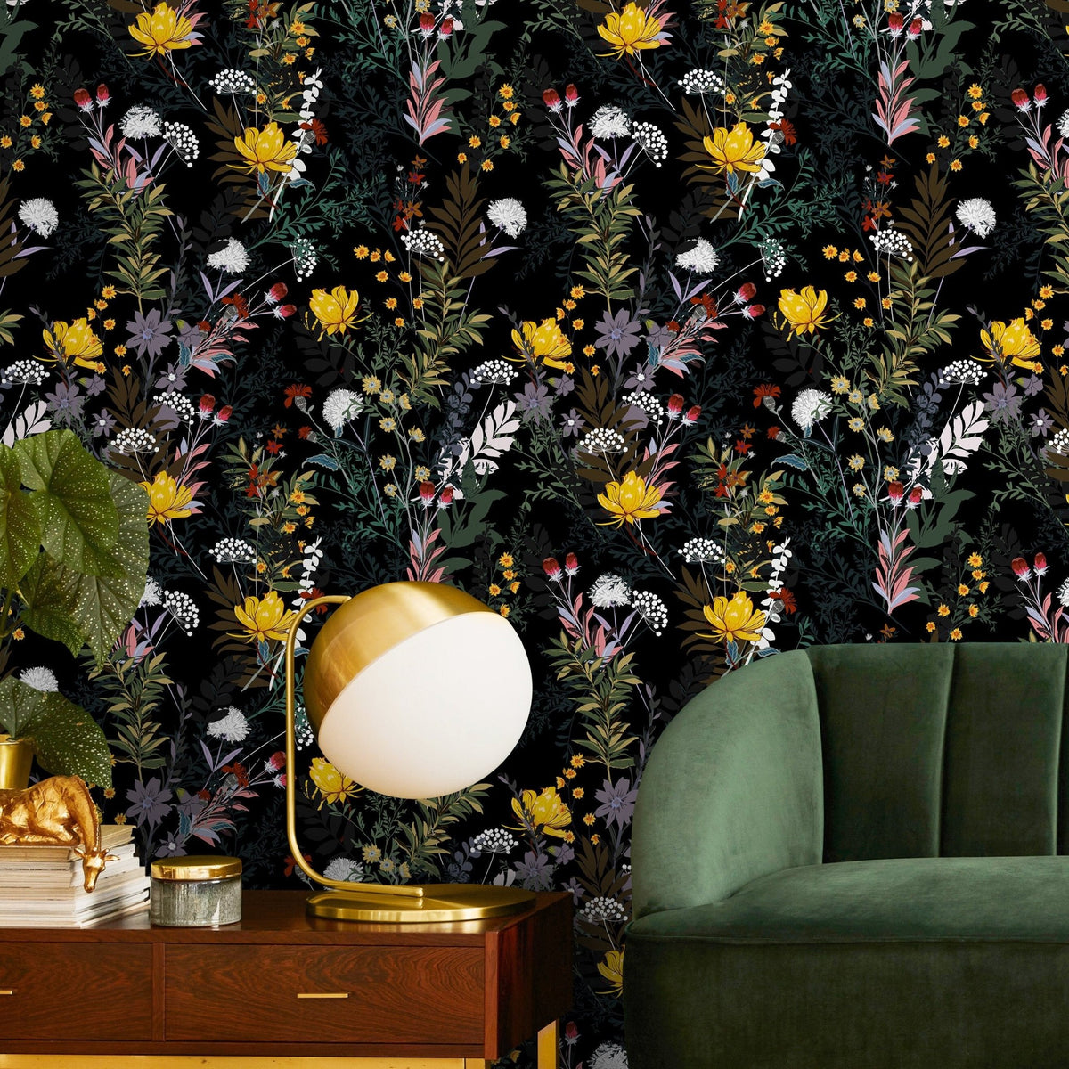 Botanical Midnight Garden Wallpaper - A573 - WallTrend