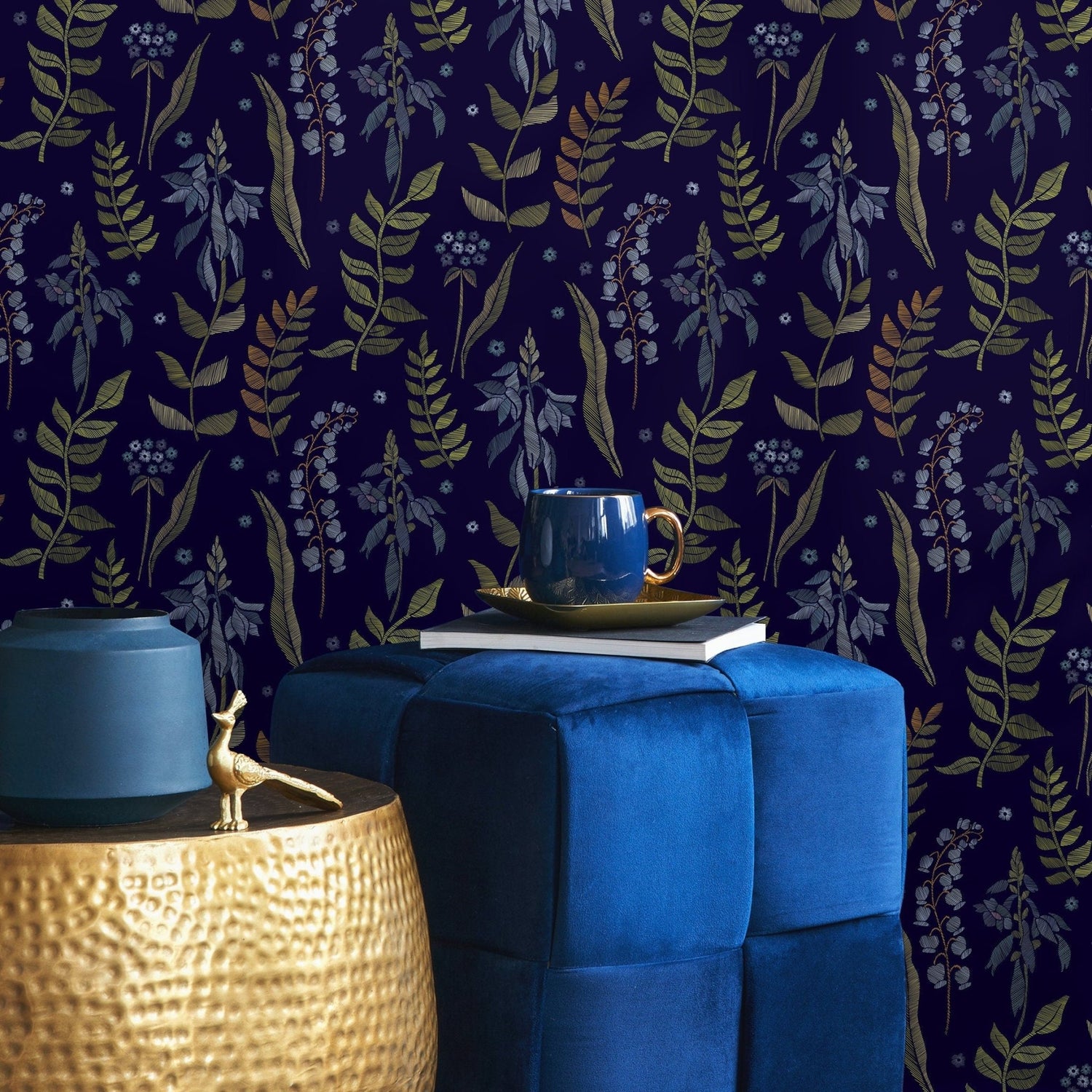 Botanical Midnight Serenade Wallpaper - B535 - WallTrend