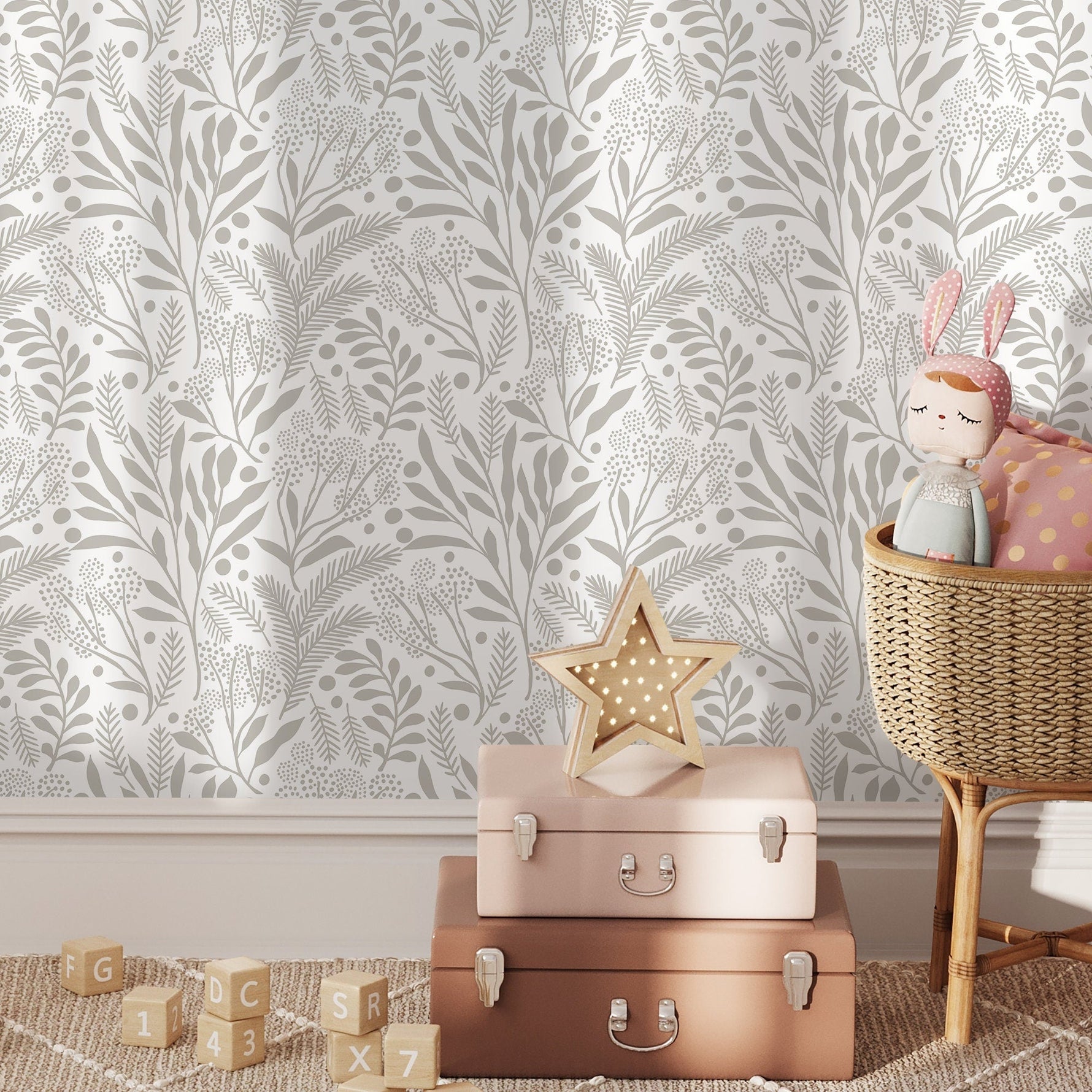 Botanical Serenity Wallpaper - C231 - WallTrend