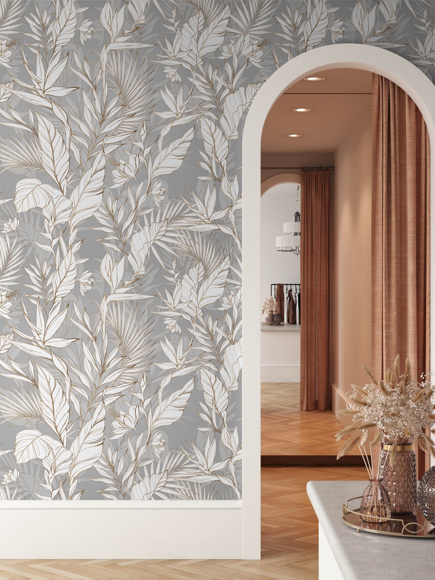 Botanical Serenity Wallpaper - C403 - WallTrend