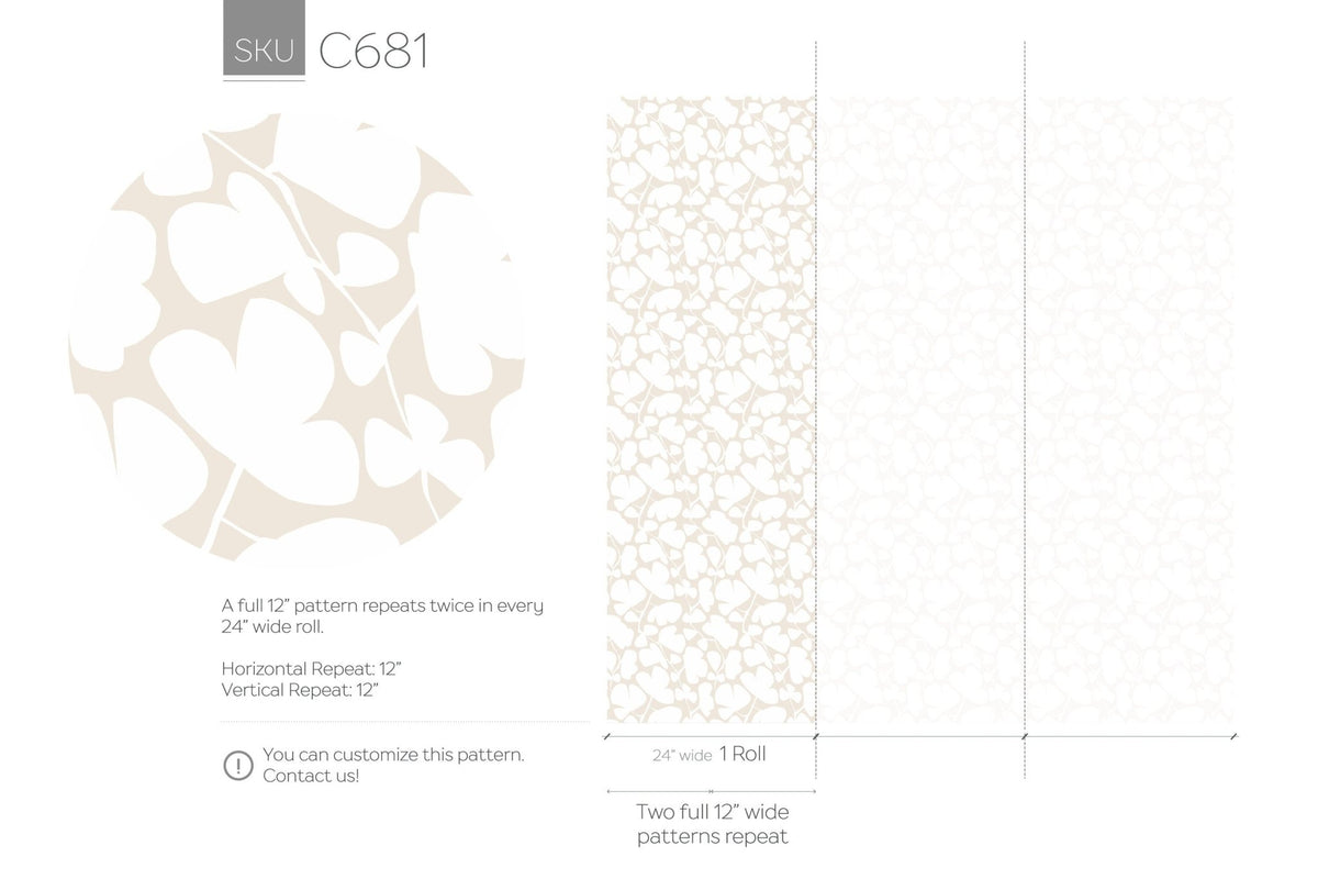 Botanical Silhouette Wallpaper - C681 - WallTrend