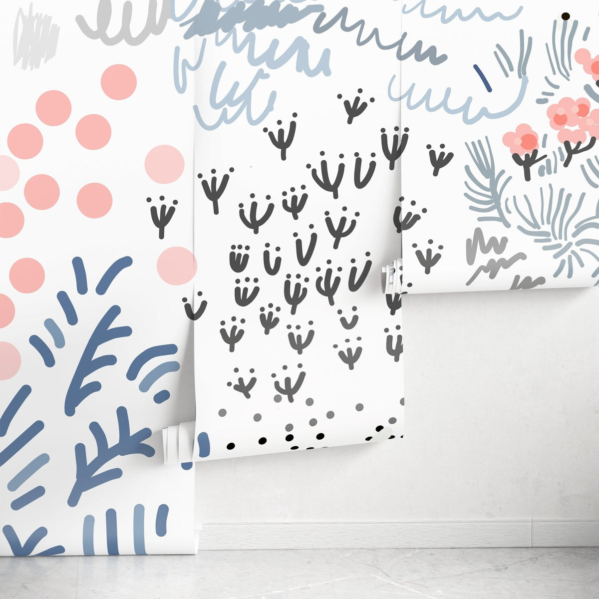 Botanical Sketch Wallpaper - A719 - WallTrend